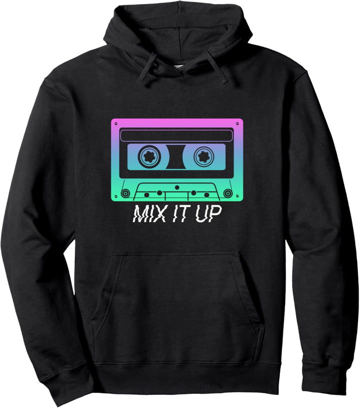 synthwave Otaku Cassette Tape Aesthetic Vaporwave Pullover Hoodie