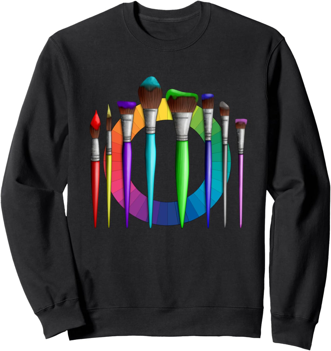 Spass-Künstler-Maler Art Brushes Color Wheel Sweatshirt