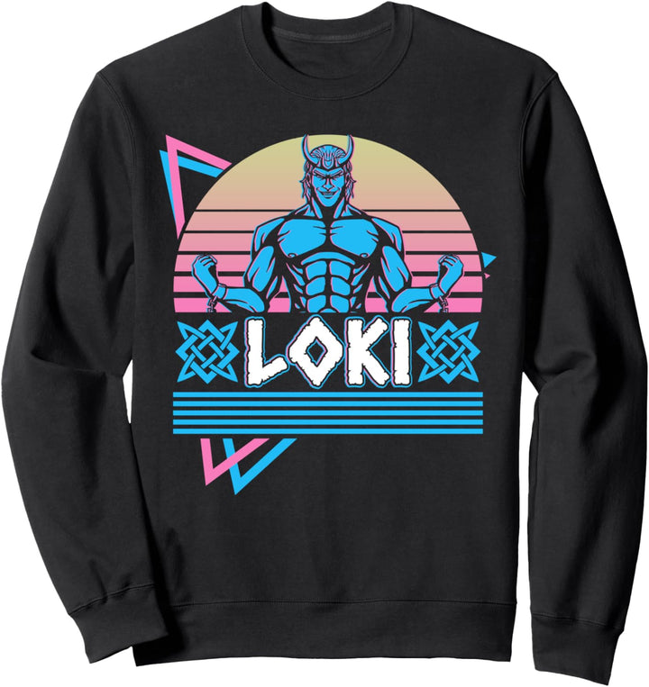 Loki Nordischer Gott Asgard Nordische Mythologie Retro Sweatshirt