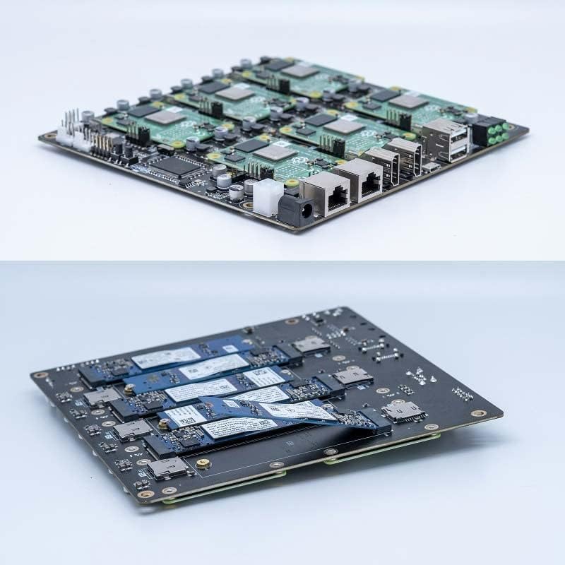 GeeekPi DeskPi Super6C Raspberry Pi CM4 Cluster Mini-ITX Board Raspberry Pi Compute Module 4 Mini IT