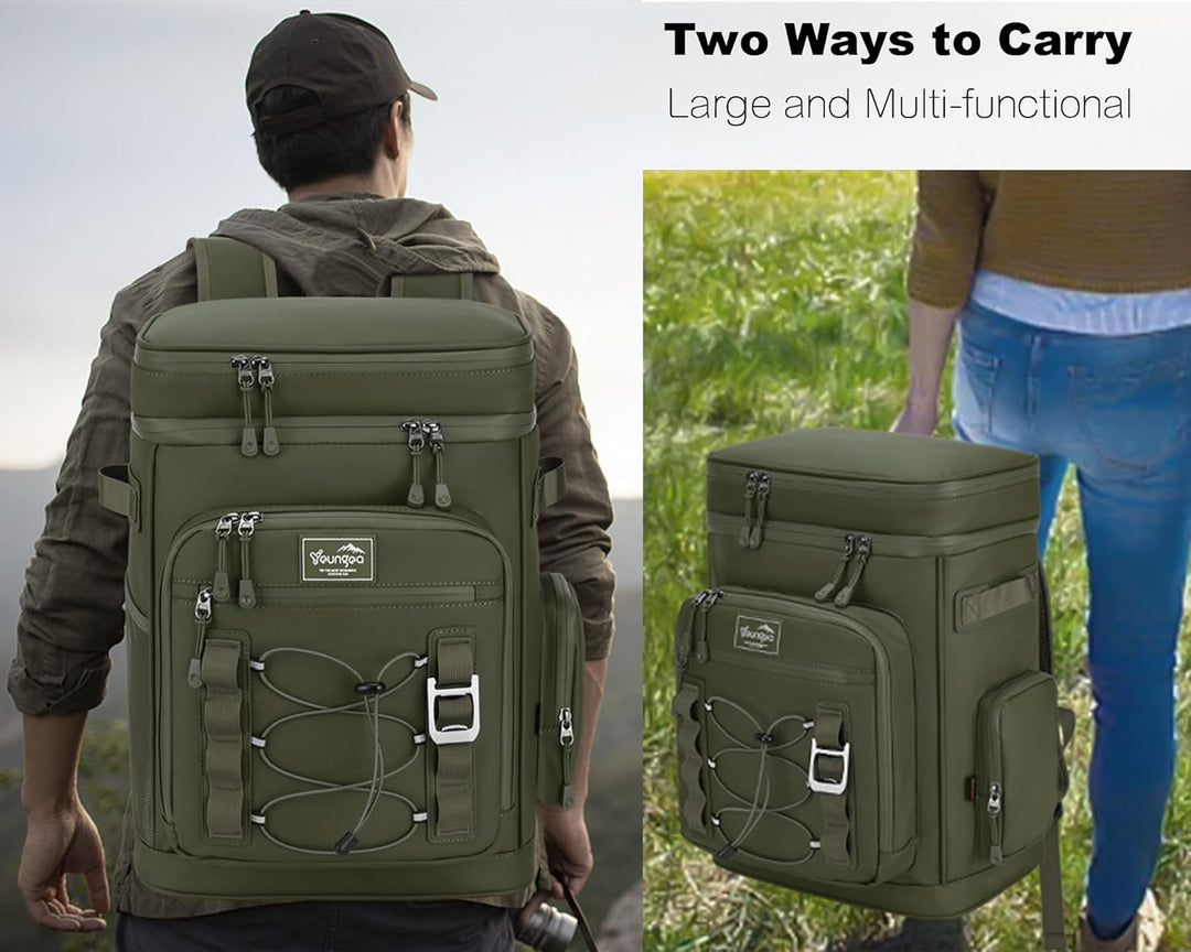 Kühlrucksack, 30L Grosse Thermo Kühltasche Rucksack, Wasserdicht Picknickrucksack Gross für Strand,