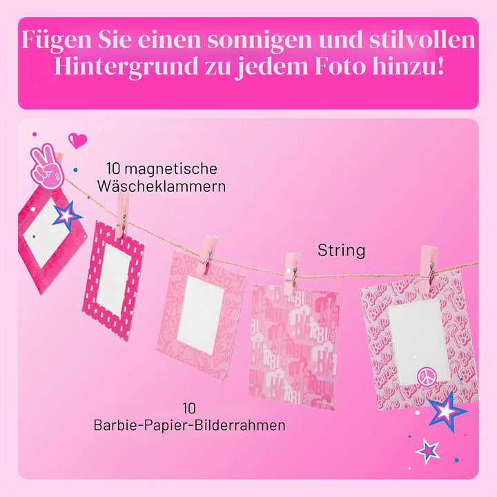 Kodak x Barbie Step Slim Kabelloser Sofortbild-Fotodrucker Barbie Geschenk-Bundle (Iconic Style) + B