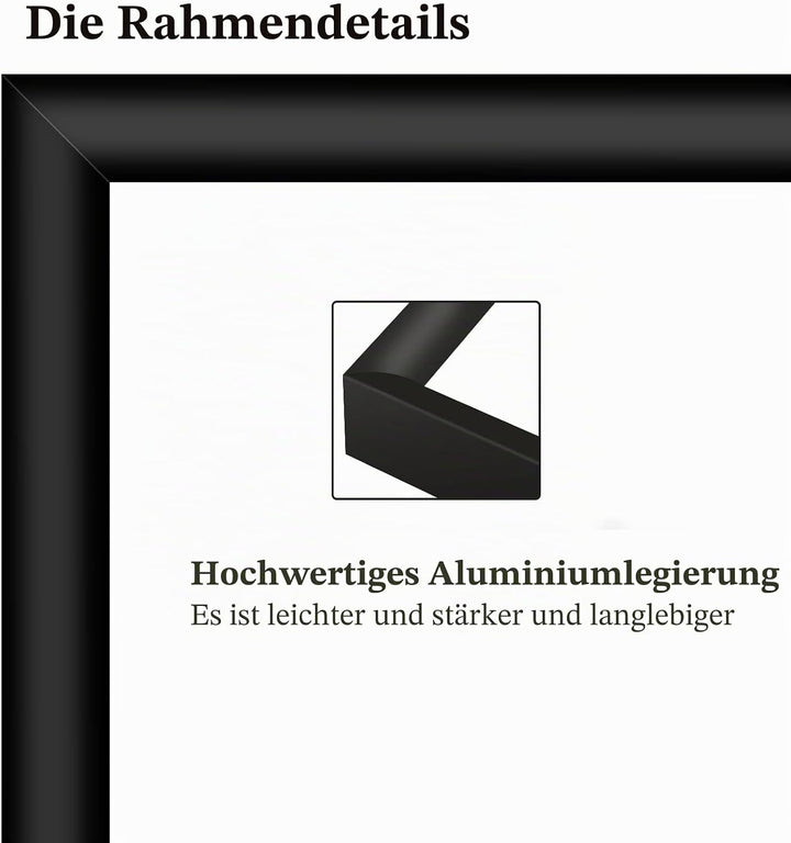 ATOBART A4-Fotorahmen, 3er-Pack-21x30cm schwarzer Bilderrahmen, Zertifikatsrahmen für Wandmontage od
