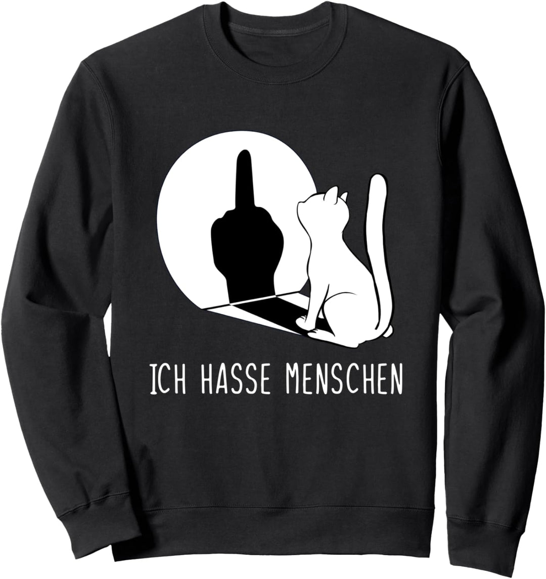 Katzenpulli I Hate People Katze Ich Hasse Menschen Sweatshirt
