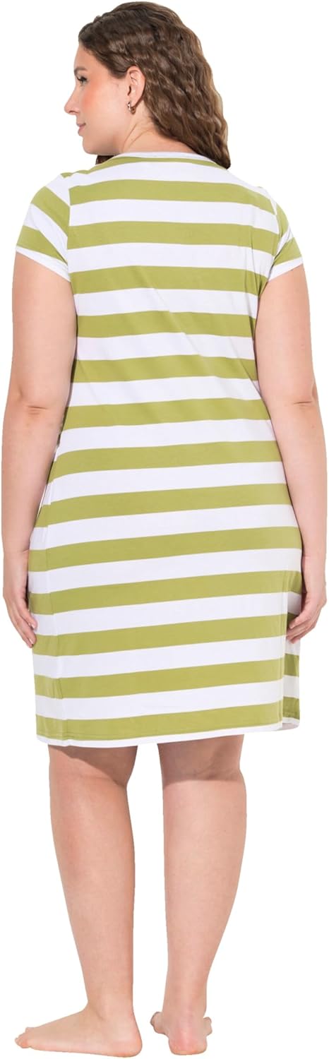 Ulla Popken Umstandsmode Damen grosse Grössen Übergrössen Plus Size Bellieva Kleid, Jersey, Halbarm,