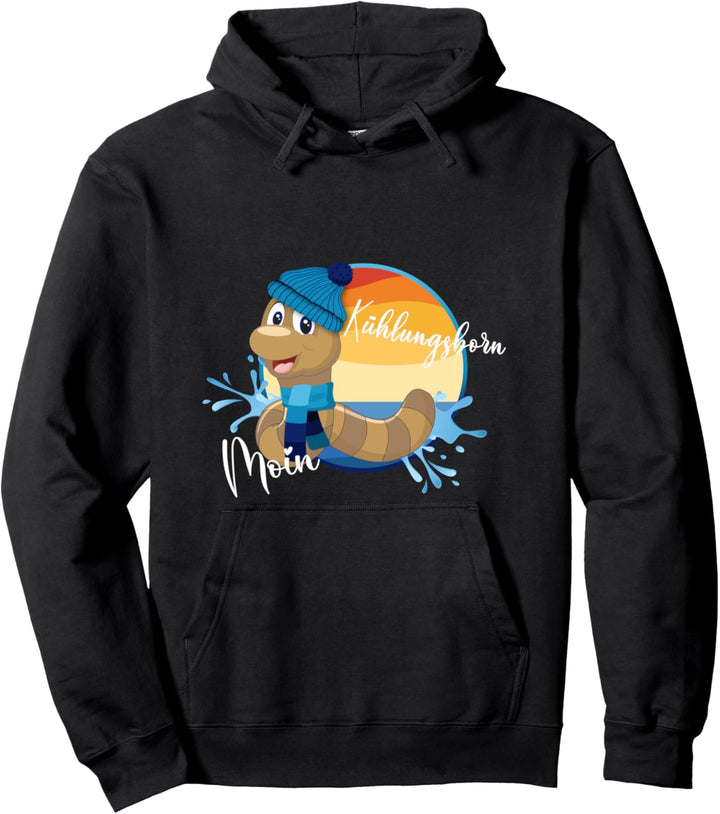 Lustiger Wattwurm von der Ostsee Wattenmeer Kühlungsborn Pullover Hoodie