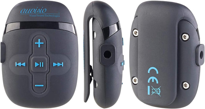 auvisio Kabelloser MP3 Player: Wasserdichter Sport-MP3-Player DMP-450.x8 mit 8 GB Speicher, IPX8 (MP