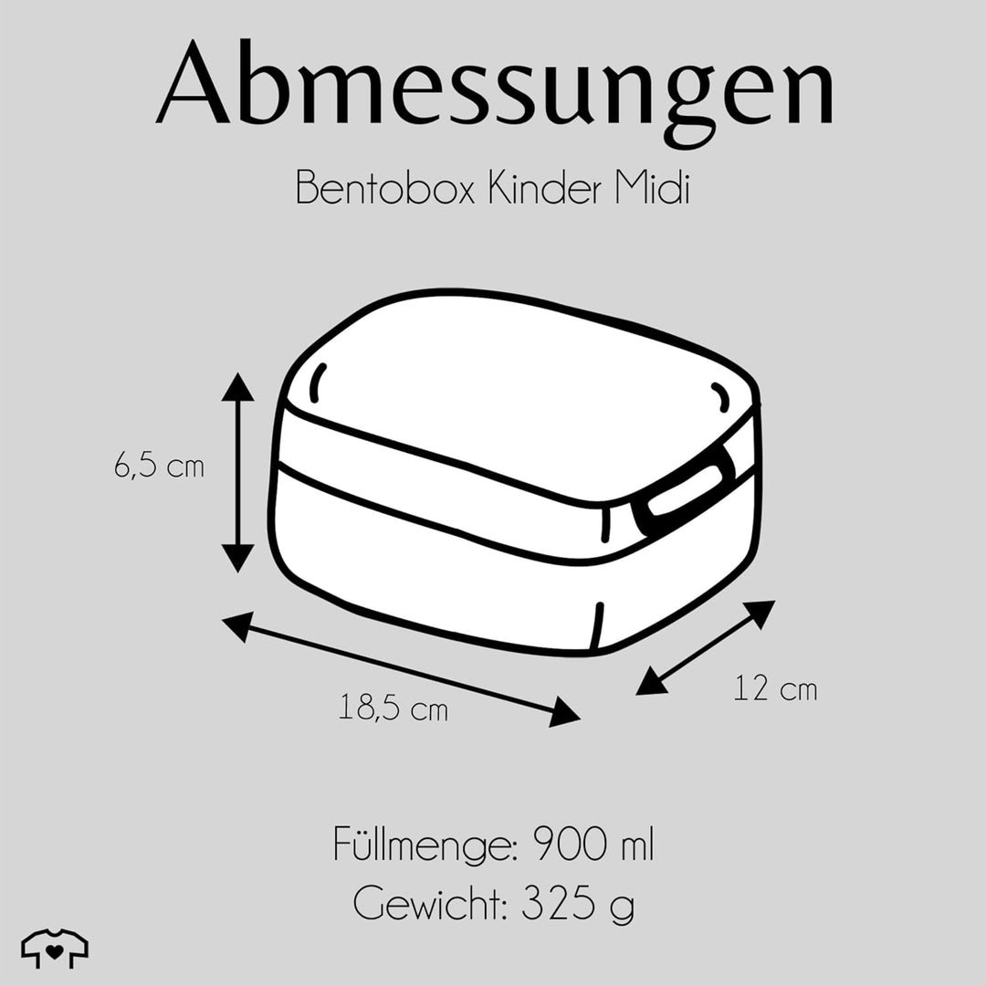 Kinder Bento Box Midi Lunchbox Mepal Bentobox - Kinderbrotdose mit Reh-Motiv | Personalisierte Kinde