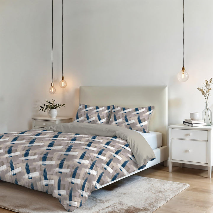 Fantasy Italian Bed Linen Bettbezug, Doppelte, Mikrofaser, Pinselstrichen Pennellate Doppelte, Penne