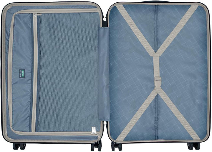 PUCCINI Polycarbonat Koffer Valencia Hartschalenkoffer Trolley Leicht Reisekoffer mit Zwillingsrolle