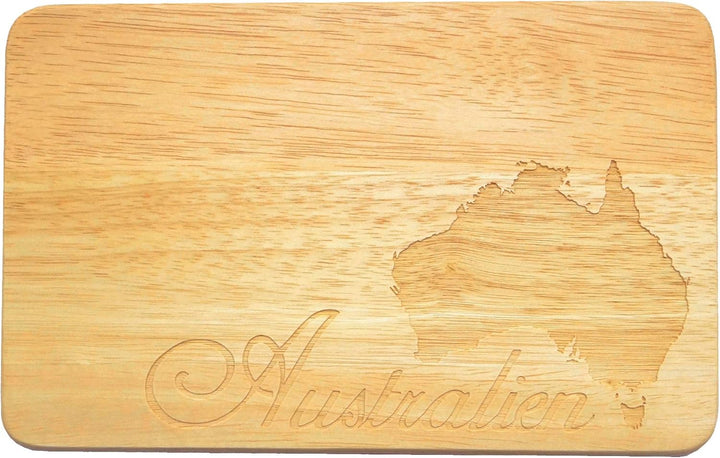 Frühstücksbrett Australien Gravur Holz Brotbrett Wunschname
