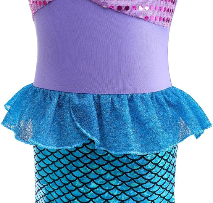 Lito Angels Prinzessin Meerjungfrau Arielle Kostüm Kleid Verkleidung mit Perücke für Kinder Mädchen