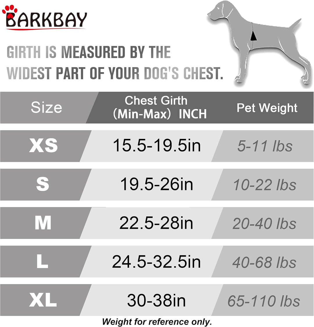BARKBAY No Pull Dog Harness Front Clip Heavy Duty Reflective Easy Control Handle for Large Dog Walki
