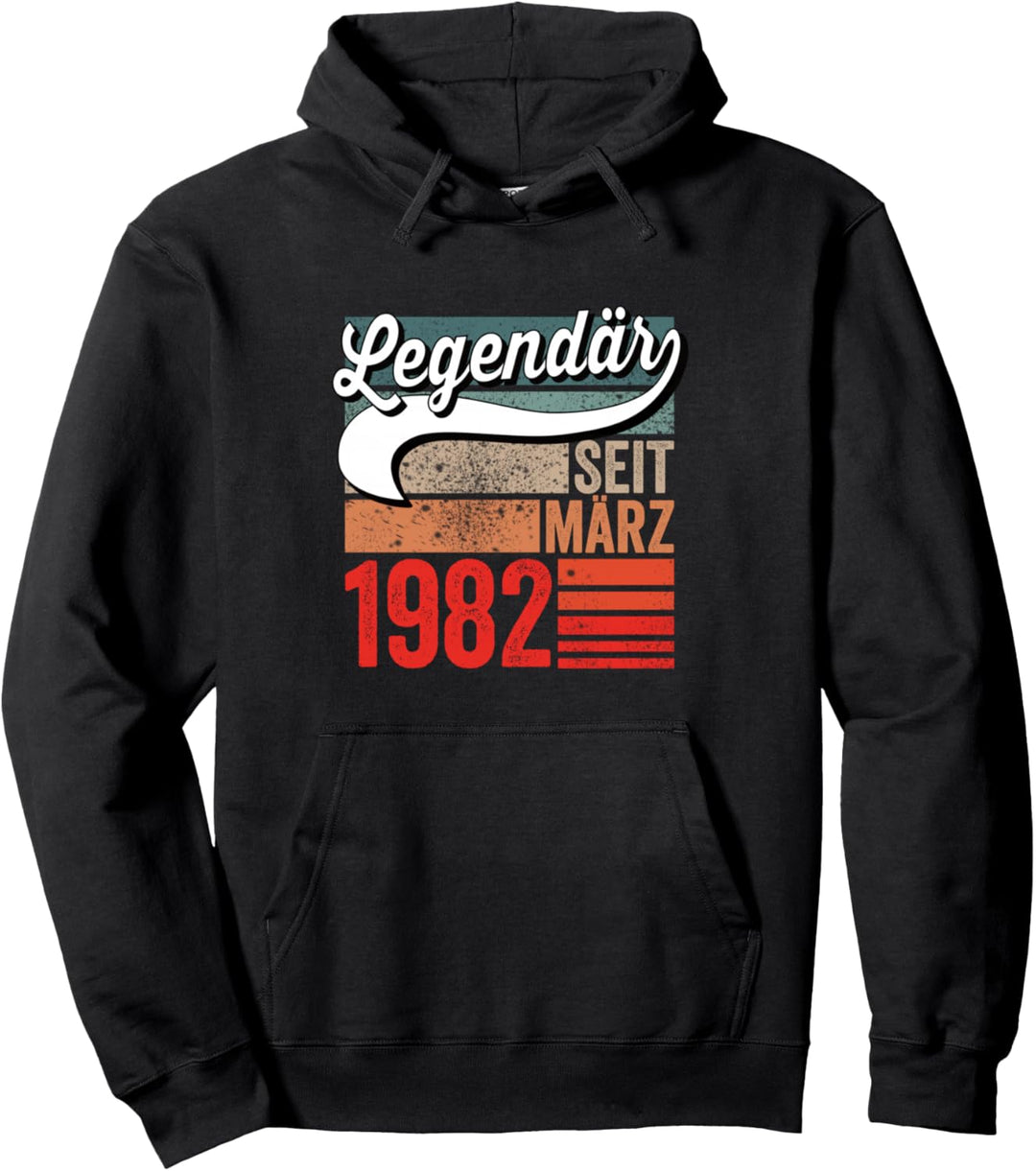41. Geburtstag Mann 41 Jahre Legendär seit März 1982 Pullover Hoodie