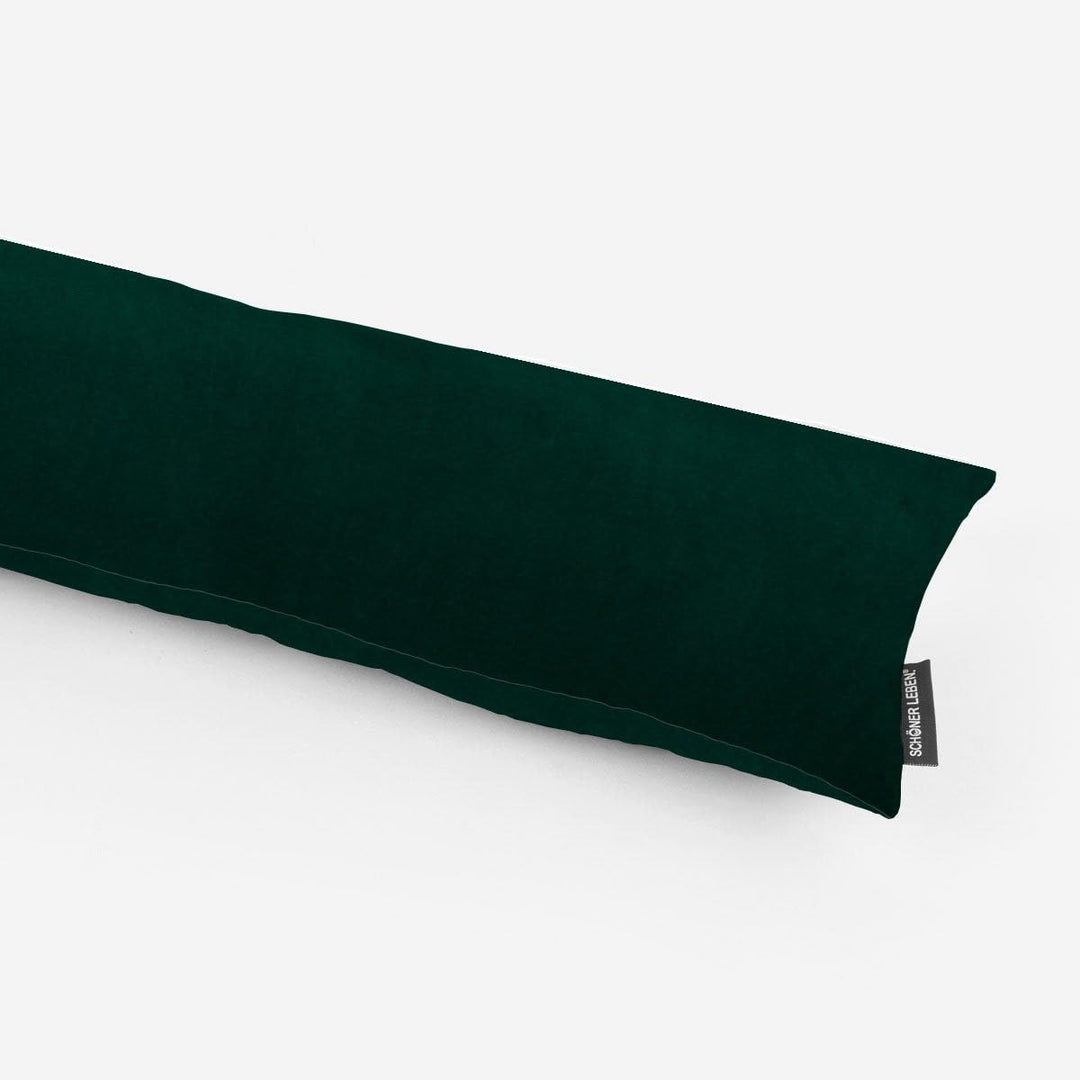 SCHÖNER LEBEN. Zugluftstopper Velvet Samt EIN dunkelgrün div. Grössen, Auswahl:80cm Länge ca. 80x15x