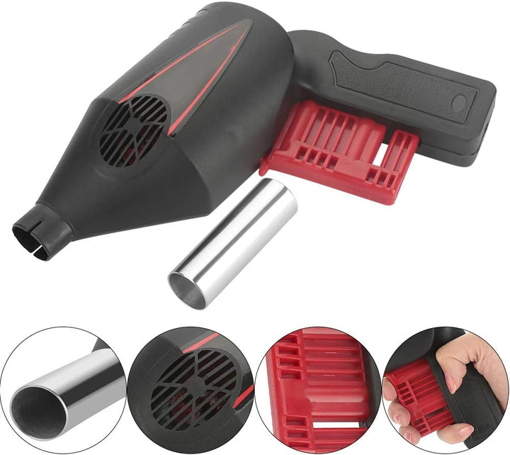 Haofy Tragbares Grillgebläse mit Griff, Handgrillventilator Grill Strom Luftgebläse Feuerbalg Werkze