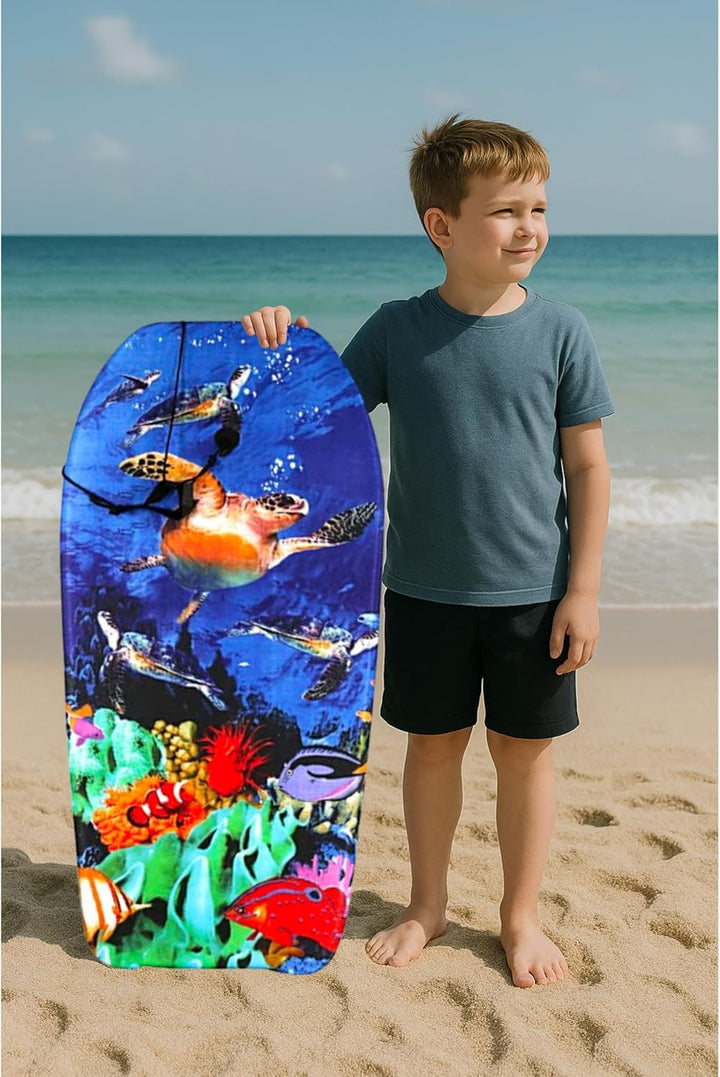 BEST SPORTING Bodyboard Kinder – Leichtes Surfbrett für Strand, Meer &amp; Schwimmbad | 92 x 46 x 5 cm |