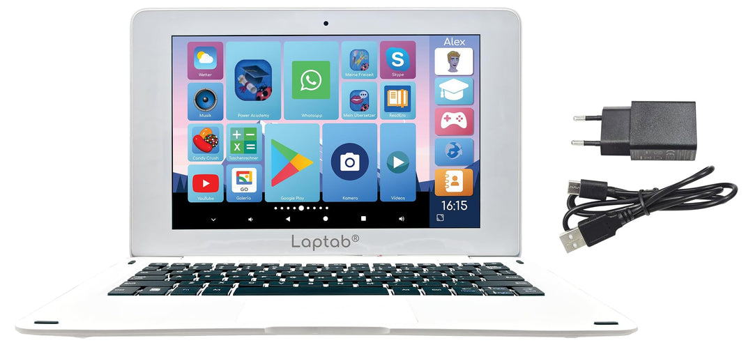 Lexibook LT10DE LAPTAB 10, Laptop mit Touchscreen, Entwickelt für die ganze Familie, Bildungs-und Sp