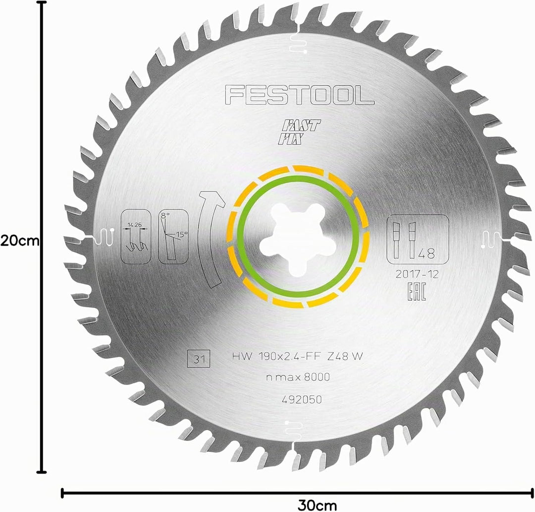 Festool Feinzahn-Sägeblatt HW 190x2,4 FF W48 für CS 50, 190x2,4 FF W48