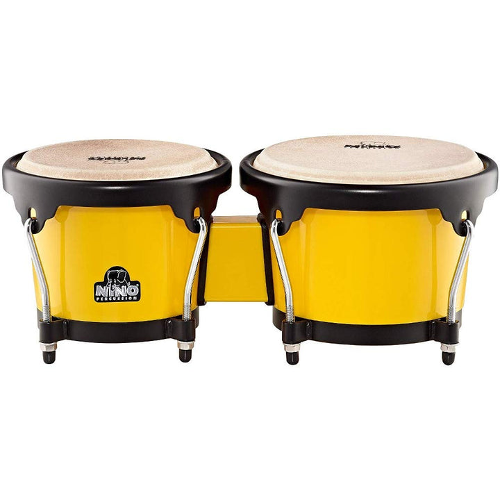 NINO Percussion Bongo ABS Plastik Plus - gelb/schwarz (NINO17Y-BK)
