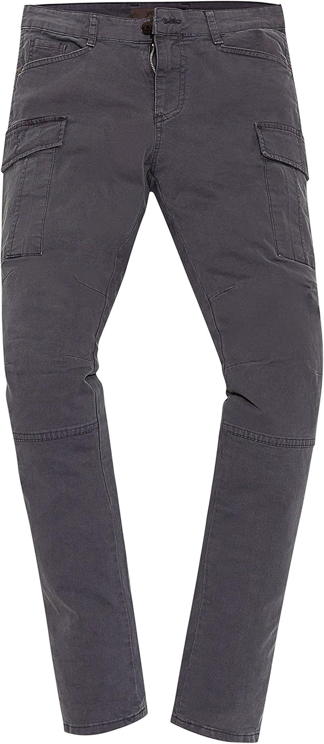 Yazubi Jayden - Herren Cargo Hose - Baumwoll Cargo Jeans 28W / 32L Grau (Nine Iron 193908), 28W / 32