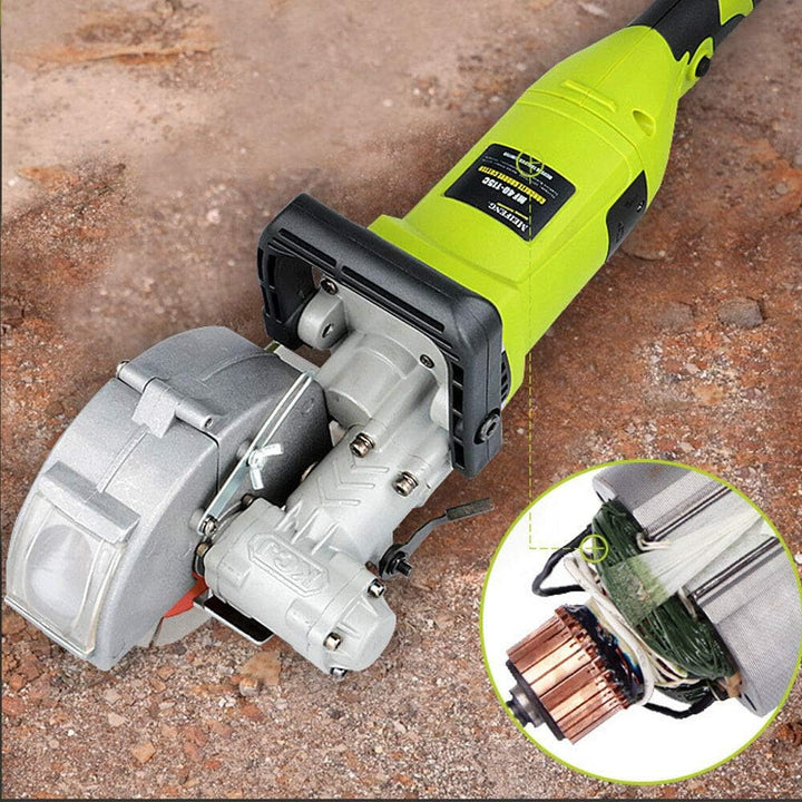Elektrische Schlitzfräse, 4KW Wandfräse Wand Slotting Machine mit 5 Sägeblätter 125 mm, Eine Schnitt