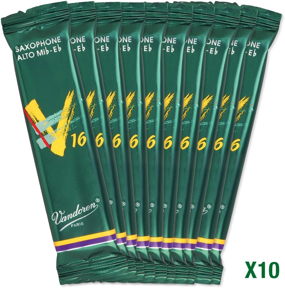 Vandoren SR704 V16 Alt Saxophon Blätter - 10 Einheiten Stärke 4, Stärke 4