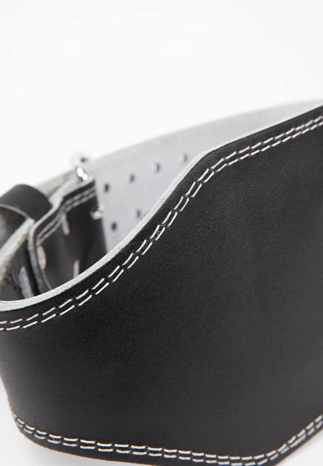 Gorilla Wear - 6 Inch Padded Leather Lifting Belt - Schwarz/Schwarz - Bodybuilding Krafttraining Gym