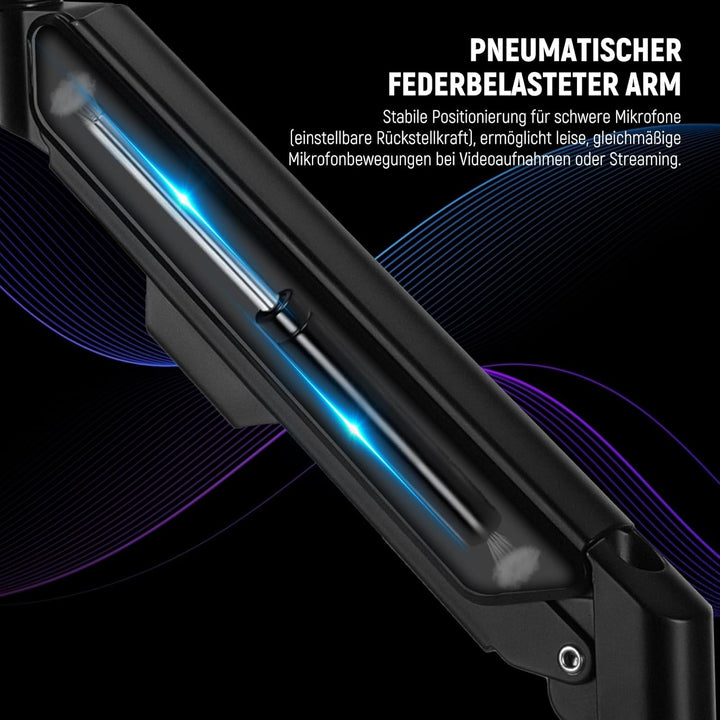 NEEWER MS002 Niedriges Profil Tisch Mikrofon Boom Arm Stand mit 360°Einstellbare Pneumatische Dämpfu
