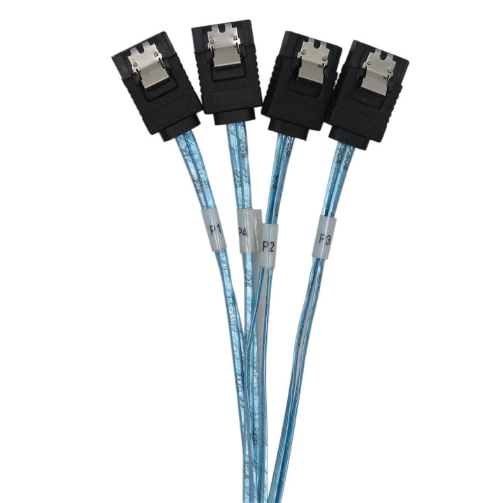 YIWENTEC Internal HD Mini SAS (SFF-8643 Host) to 4X SATA (Target) Hard Drive Cable (100 cm) 1M, 1M