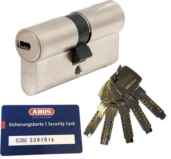 ABUS EC660 Profil-Doppelzylinder Länge (a/b) 30/35mm (c=65mm) mit 5 Schlüssel, mit Sicherungskarte