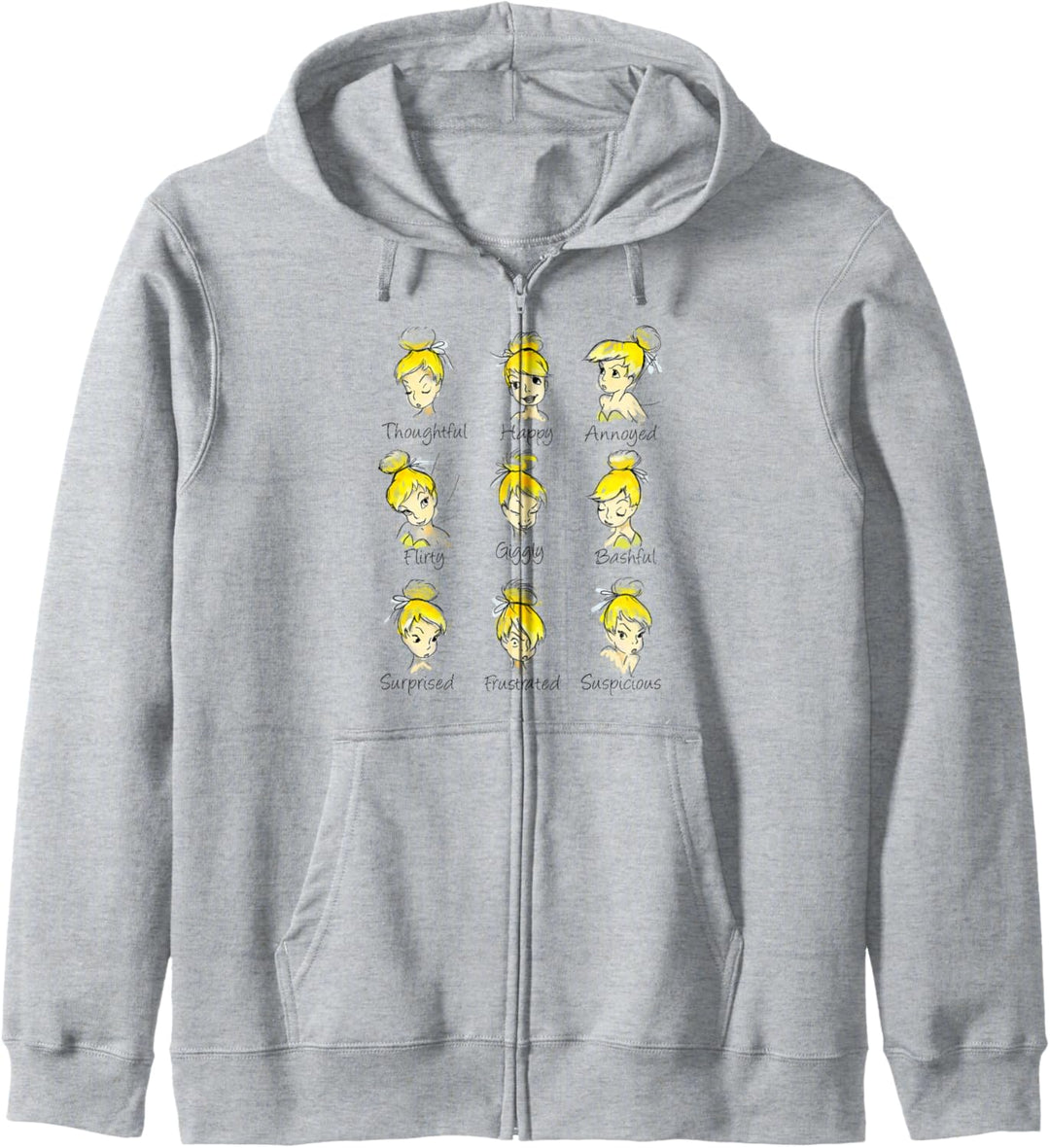 Disney Peter Pan Tinker Bell Emotions Sketch Kapuzenjacke