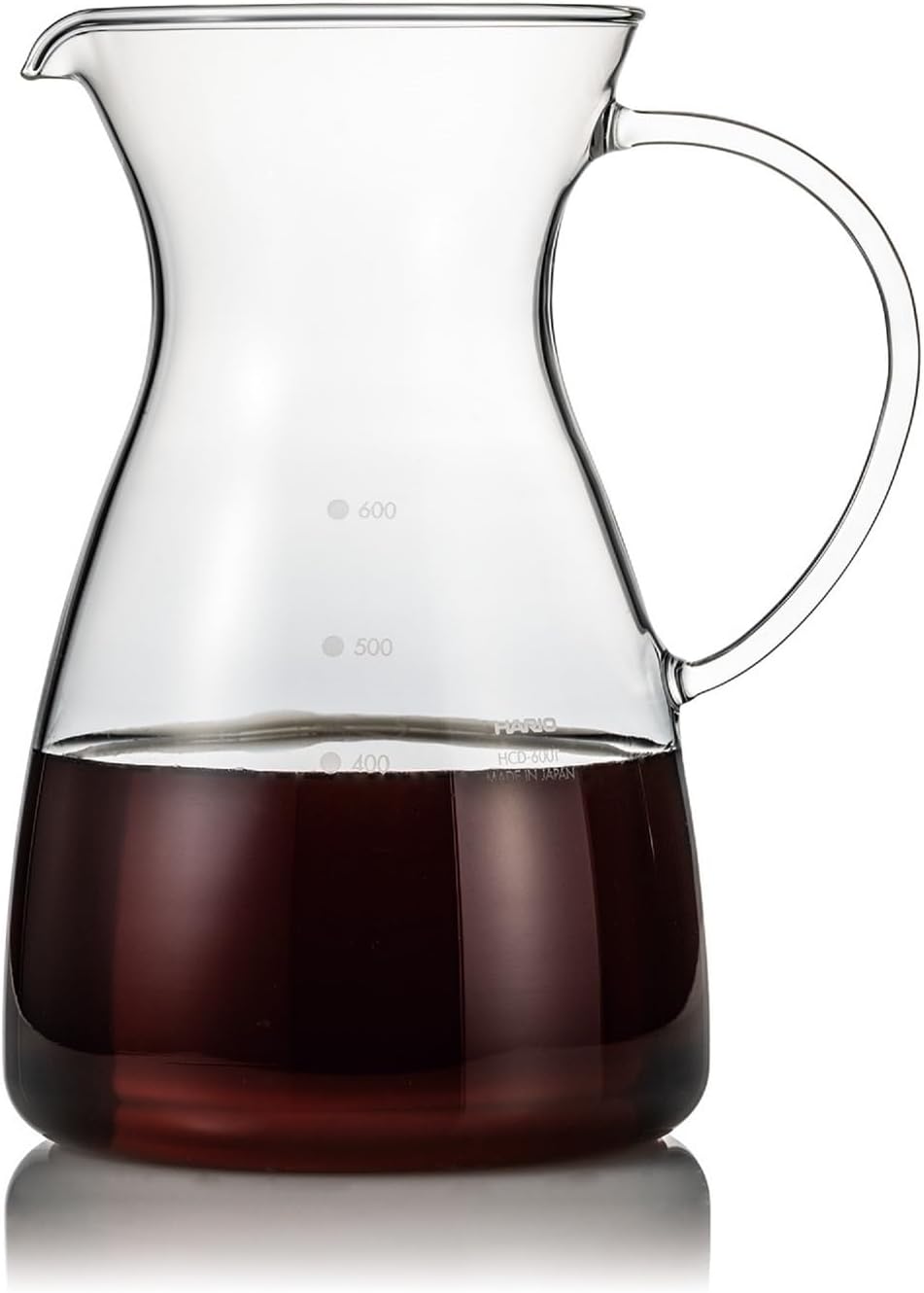 Hario HCD-600T Decanter Coffee pitcher server, 600ml, Glass, Glas 600ml mit Griff, 600ml mit Griff