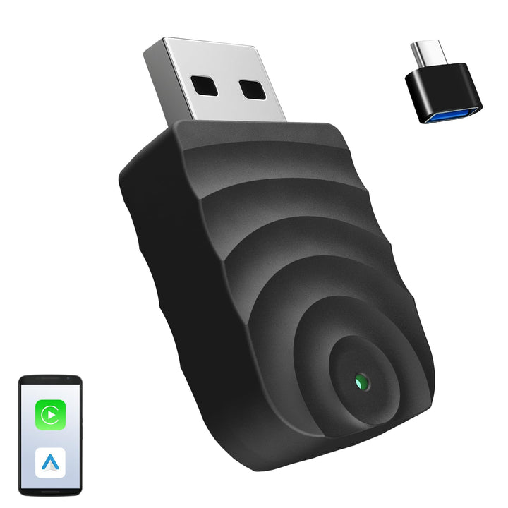 Sunweyer S21 Wireless CarPlay und Android Auto Adapter, 2 in 1 Auto Konnektivität Dongle, Plug & Pla