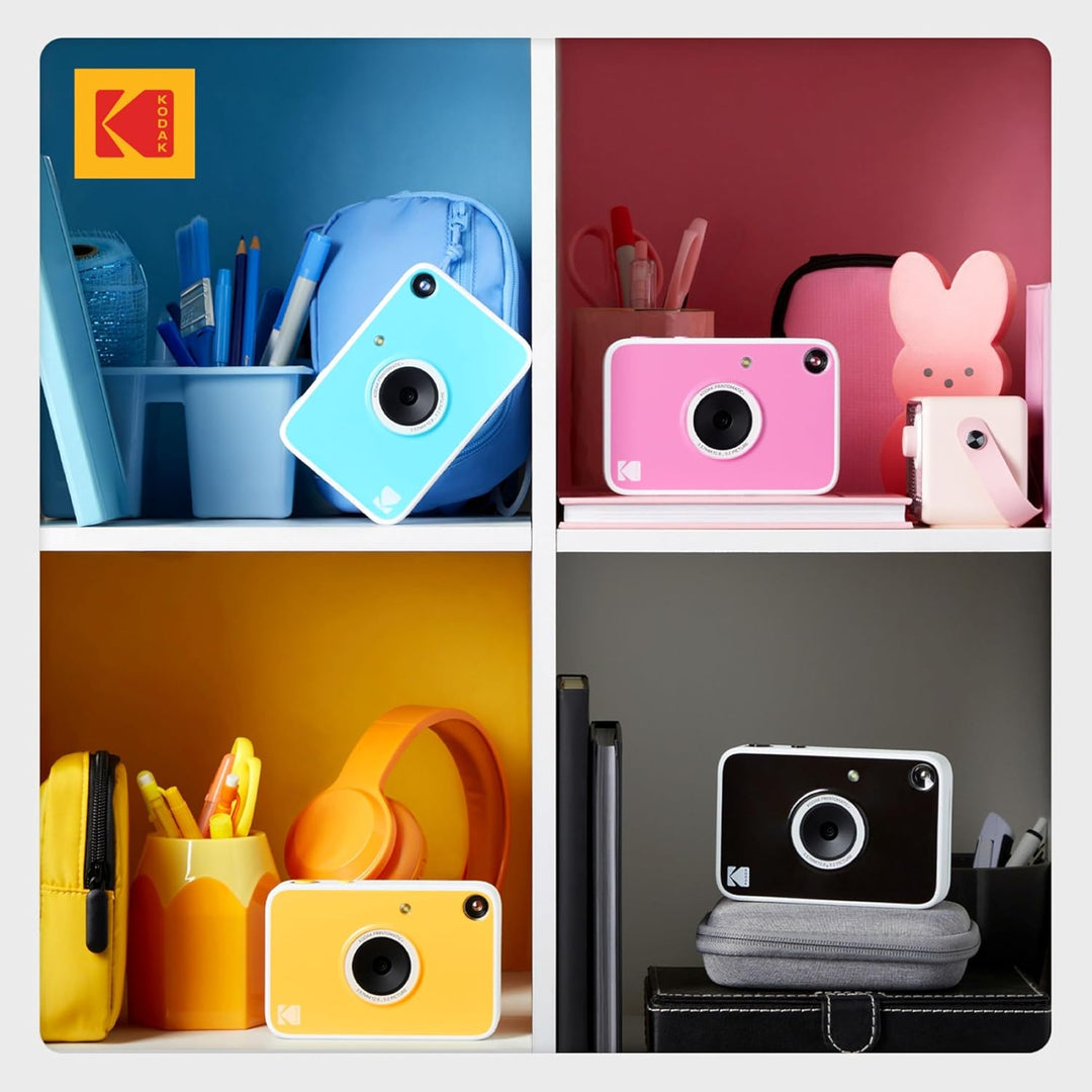 Kodak Printomatic+ Sofortbild Digitalkamera Geschenk-Set mit Tasche, 20er Zink 2x3 Fotopapier, Album