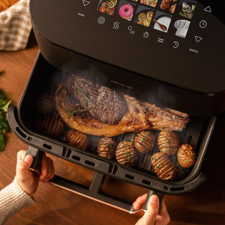 Cecotec Heissluftfritteuse ohne Öl - 10L - Grill - Doppelwiderstand - Integrierter Smoker - Air Frye