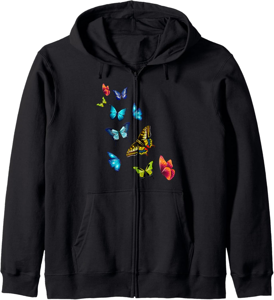 Mädchen Schöne Schmetterling Bunte Schmetterlinge Kapuzenjacke