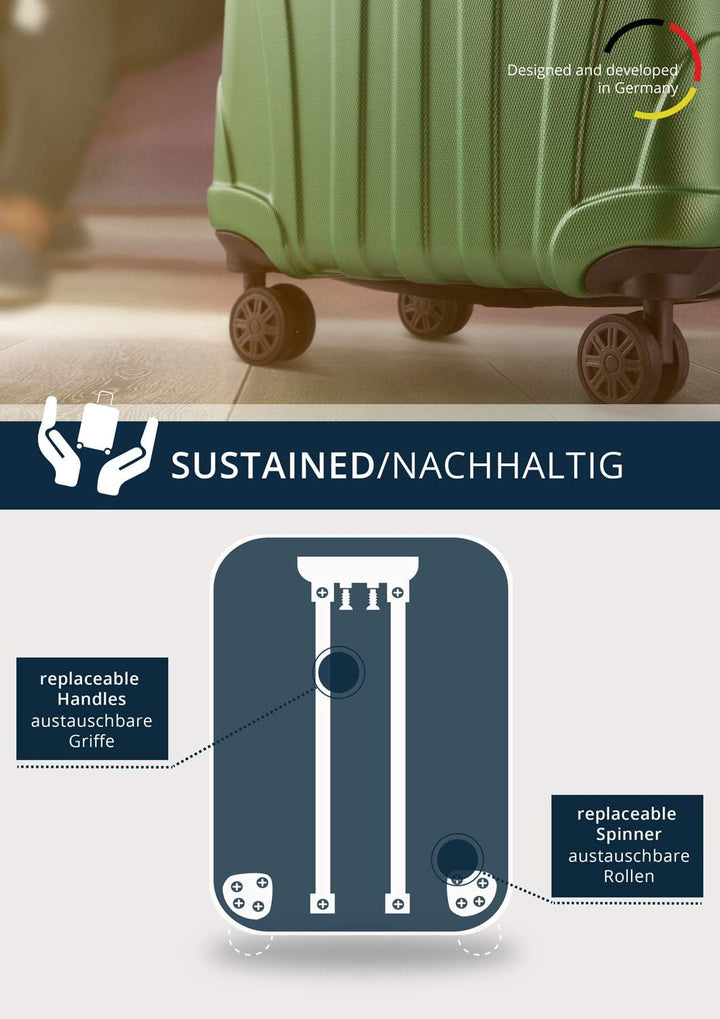 Suitline grosser Hartschalen-Koffer Koffer Trolley Rollkoffer XL Reisekoffer, TSA, 76 cm, ca. 96-110
