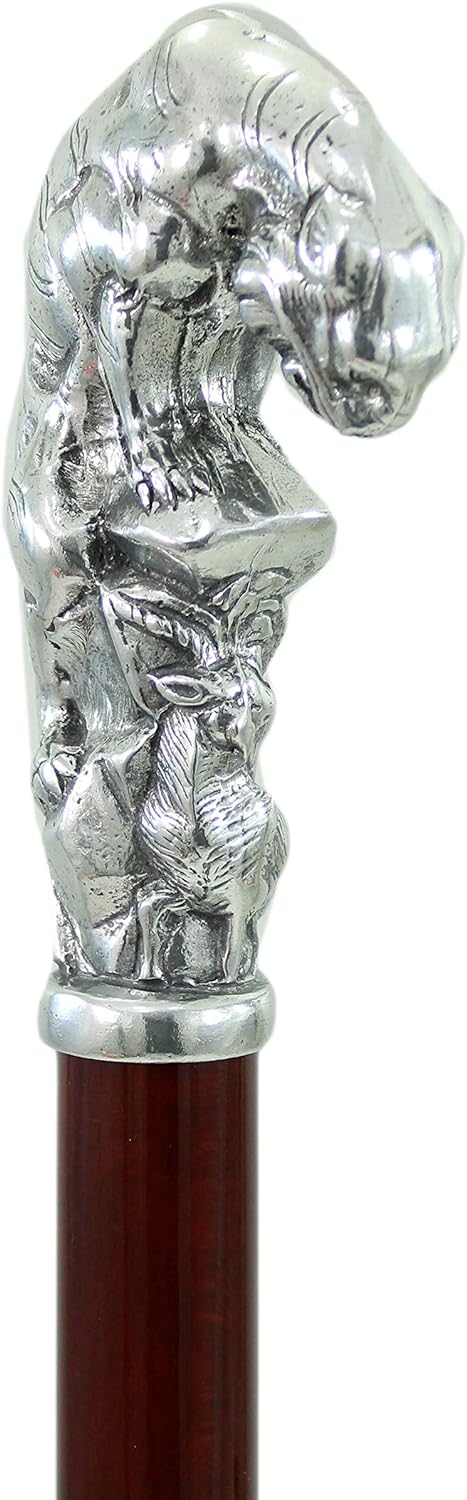 CAVAGNINI- Buchenholz-Spazierstock- Puma- anpassbare Farbe- Länge- Spitze