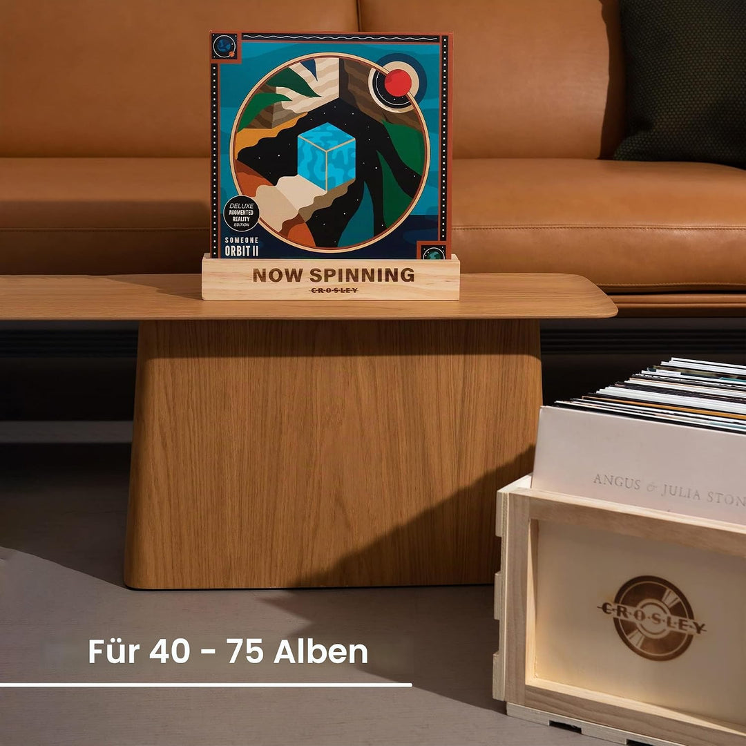 Crosley Plattenkiste für ca. 75 Schallplatten, Natural, Natural