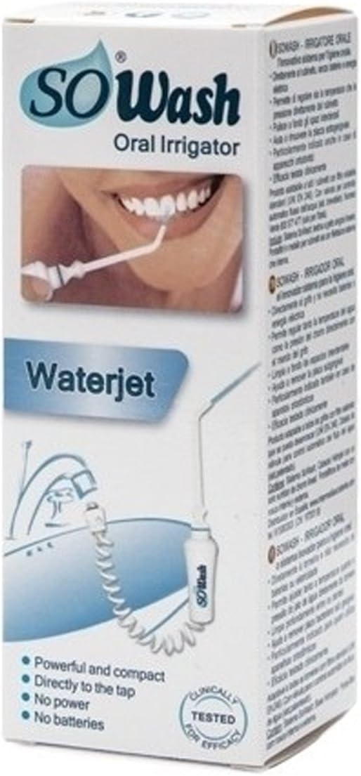 SoWash Waterjet Munddusche für den Wasserhahn, ohne Batterien oder Strom