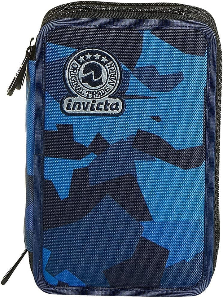 Invicta Federmäppchen, Mäppchen, mehrfarbig, Federtasche für Schreibwaren, Etui mit Stiften, Kugelsc