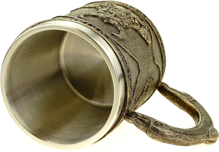 Vogler 816-932 Wikinger Krug Thor mit Metalleinsatz Becher Odin Nordmänner