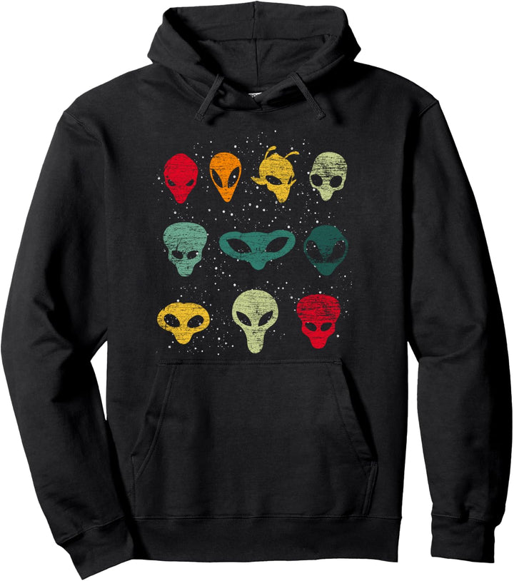 Retro Alien Pullover Hoodie