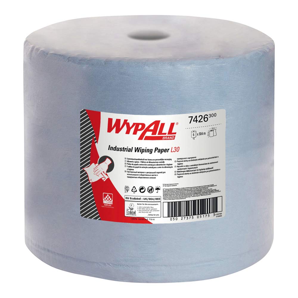 KCP 7426 Wypall L30 Wischtücher, Grossrolle, Blau (750-er pack)