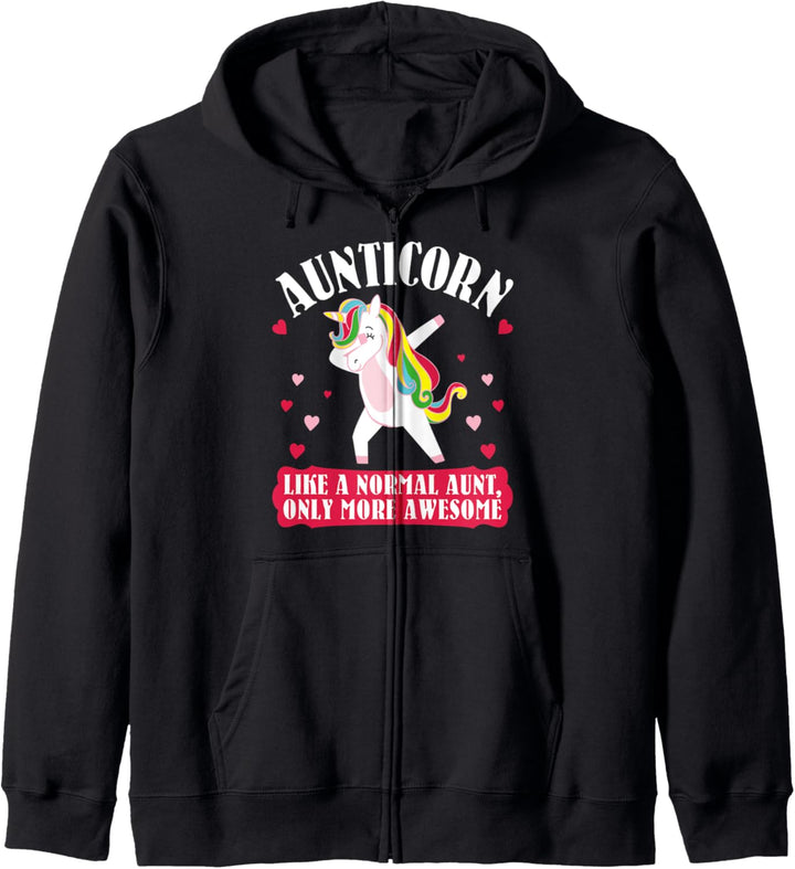 Aunticorn Like An Aunt Only Awesome Dabbing Unicorn Auntie Kapuzenjacke