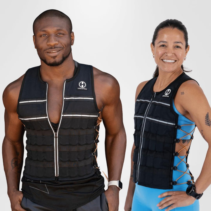 HYPERWEAR Hyper Vest Elite, Large 10lbs, Verstellbare Gewichtsweste Gewicht, Robustes schwarzes Cord