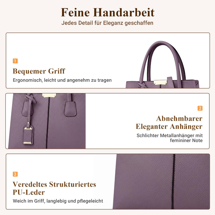 DIRRONA Elegant Damen Handtasche Schultertasche Gross Kapazität Umhängetasche Beiläufig Reise Tasche