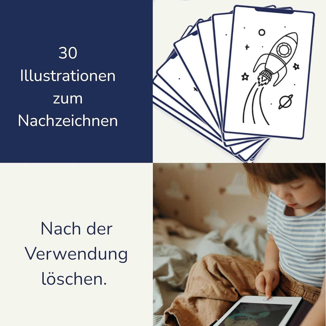 KIDYDRAW-MINI Zeichenbrett mit 30 Galaxie-Bildern