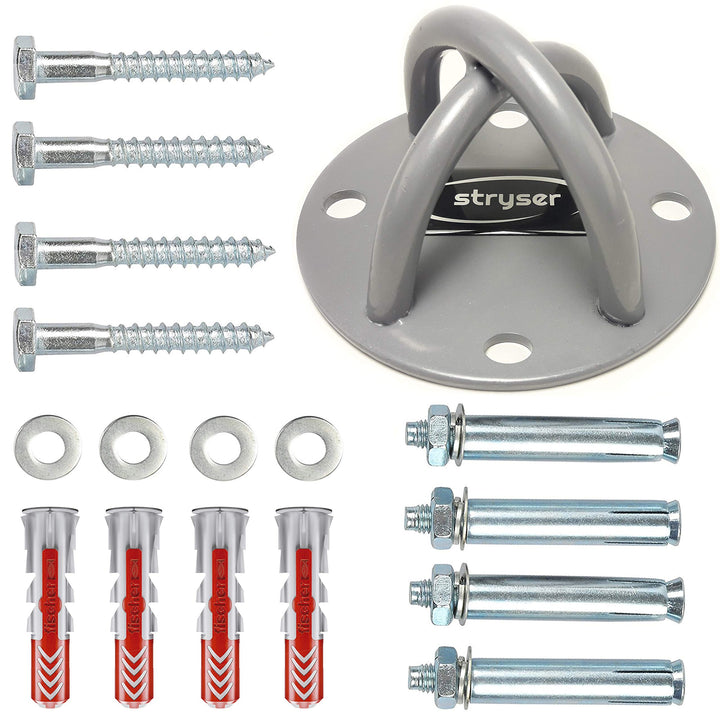 STRYSER Maxbolt Wand-Deckenhalterung Wandhalterung in X für Sling Trainer Schlingentrainer Turnringe